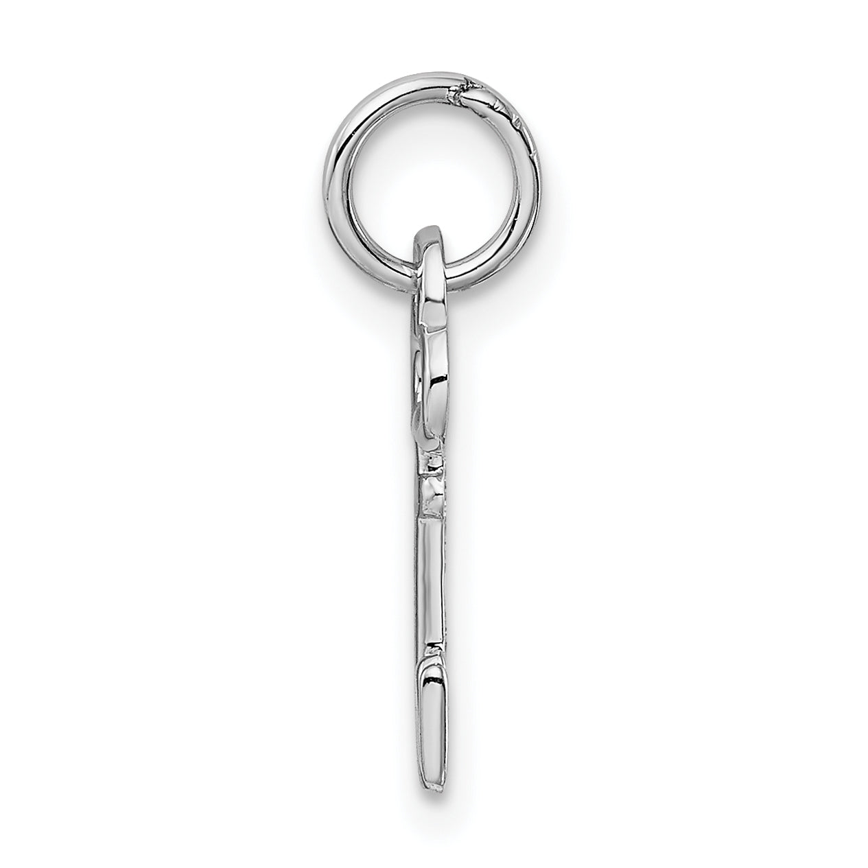 14K Weißgold Key Buchstabe N Initiale Charm