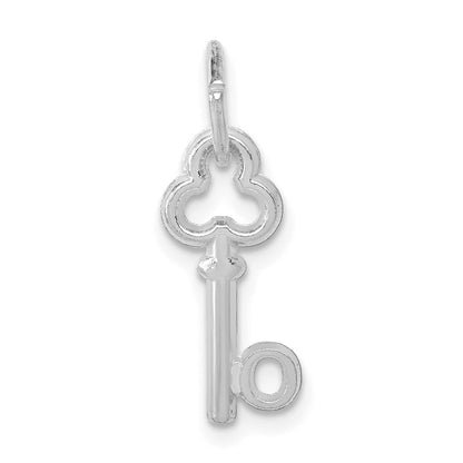 14K Weißgold Key Buchstabe O Initiale Charm