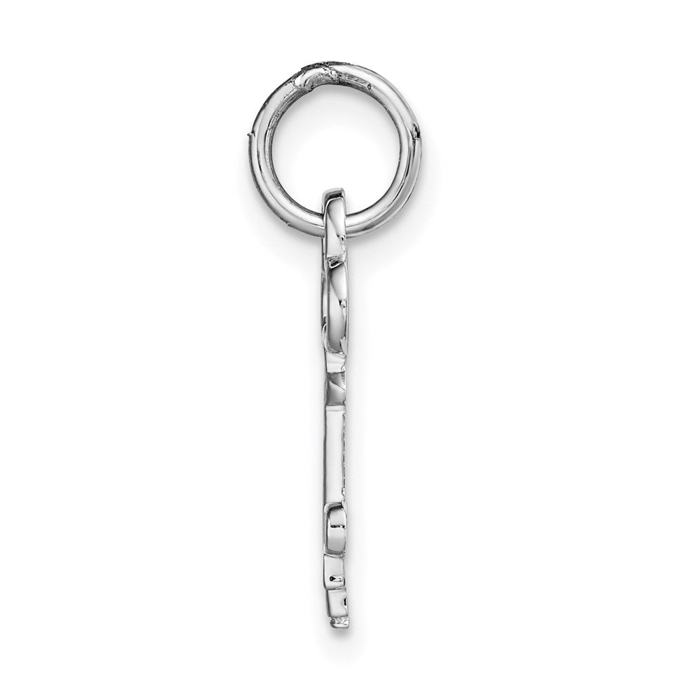 14K Weißgold Key Buchstabe P Initiale Charm