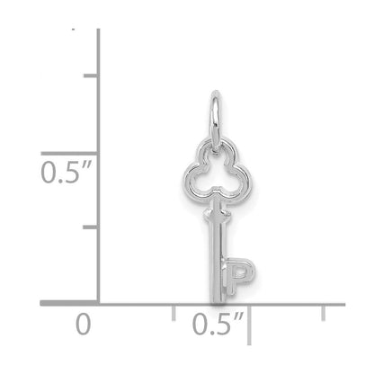14K Weißgold Key Buchstabe P Initiale Charm