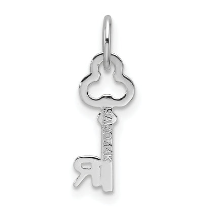 14K Weißgold Key Buchstabe R Initiale Charm
