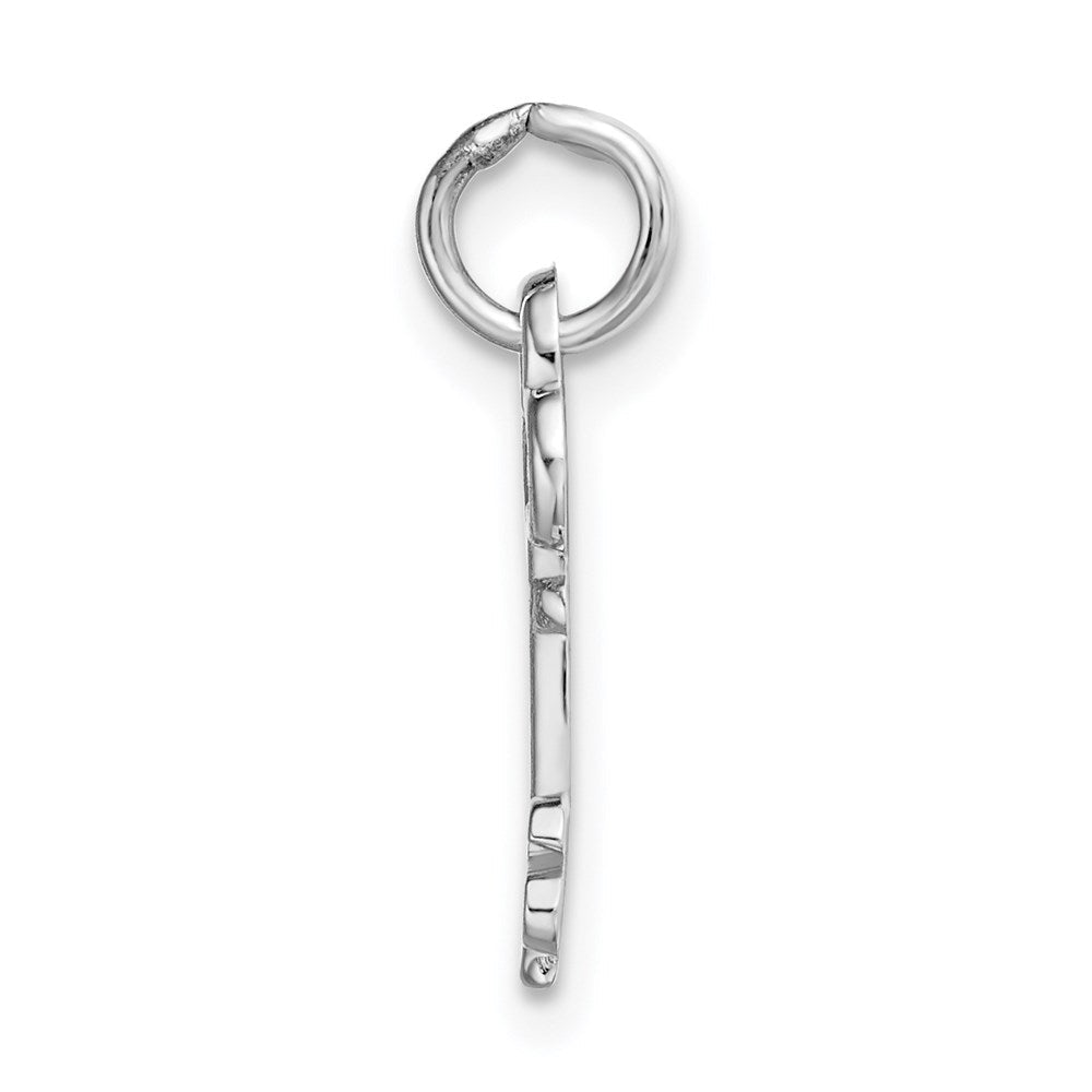 14K Weißgold Key Buchstabe S Initiale Charm