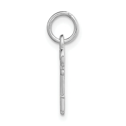 14K Weißgold Key Buchstabe T Initiale Charm