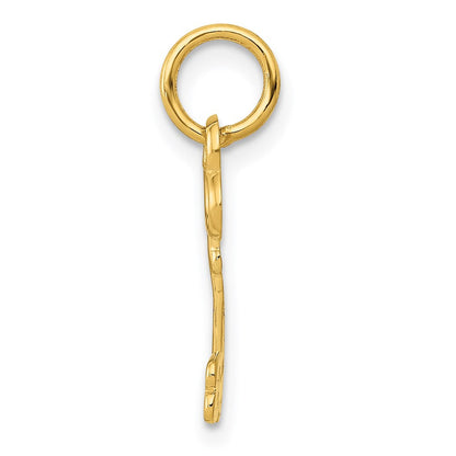 14K Gelbgold Key Buchstabe B Initiale Charm