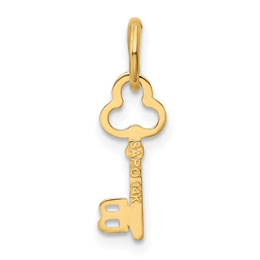 14K Gelbgold Key Buchstabe B Initiale Charm