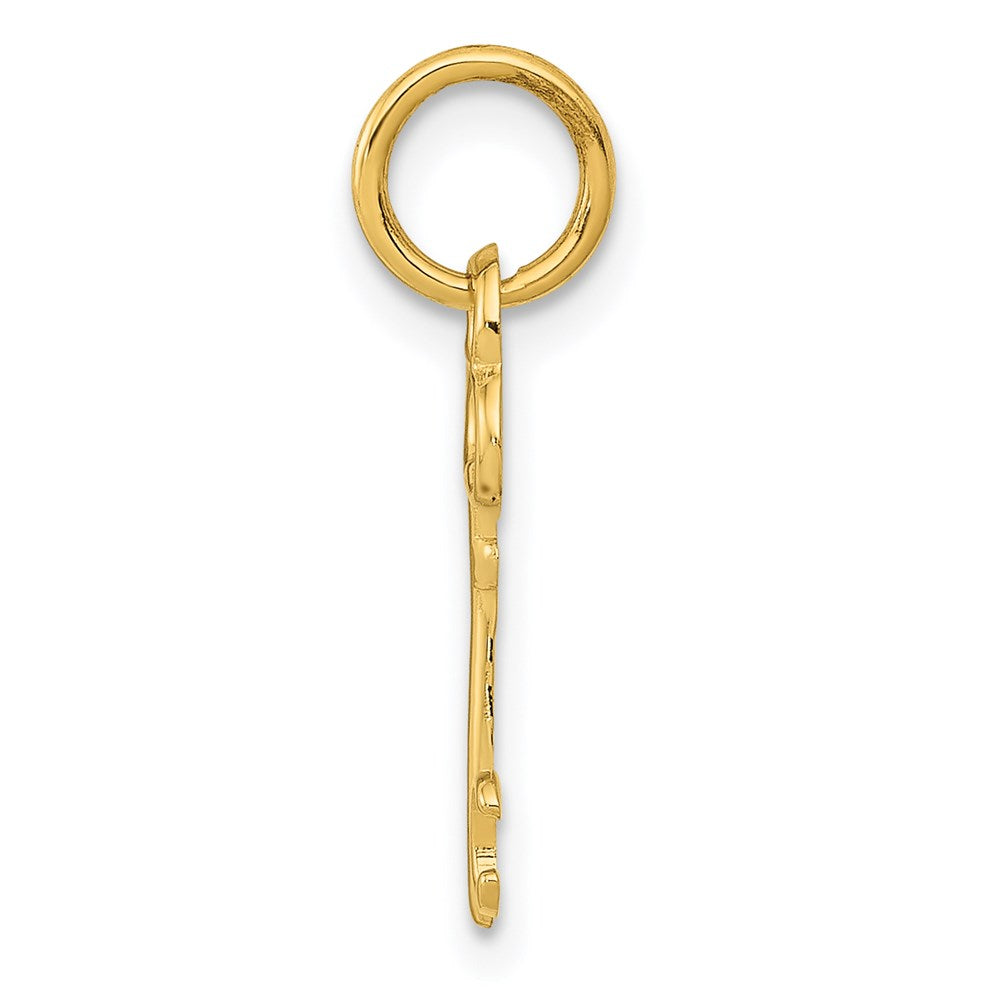 14K Gelbgold Key Buchstabe C Initiale Charm