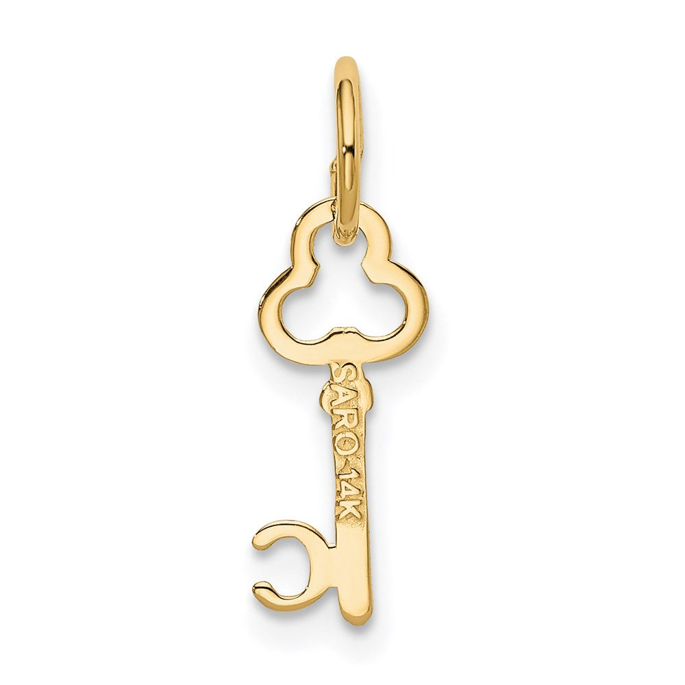 14K Gelbgold Key Buchstabe C Initiale Charm