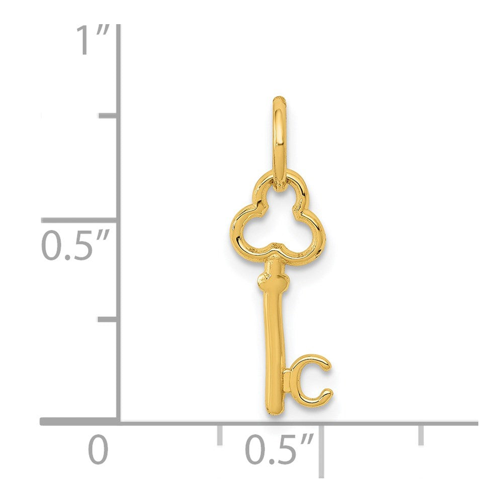 14K Gelbgold Key Buchstabe C Initiale Charm