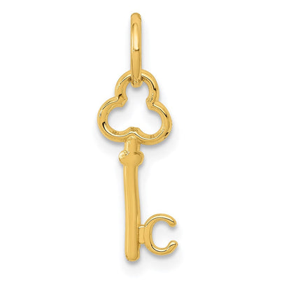 14K Gelbgold Key Buchstabe C Initiale Charm