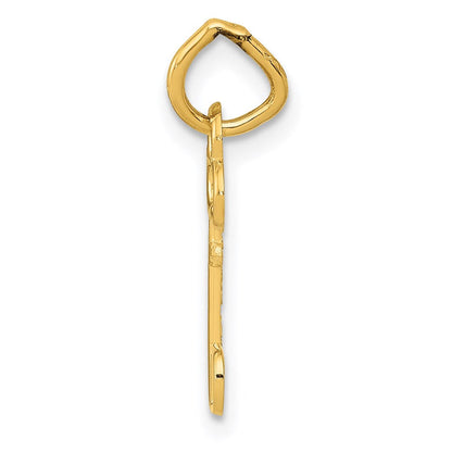 14K Gelbgold Key Buchstabe D Initiale Charm