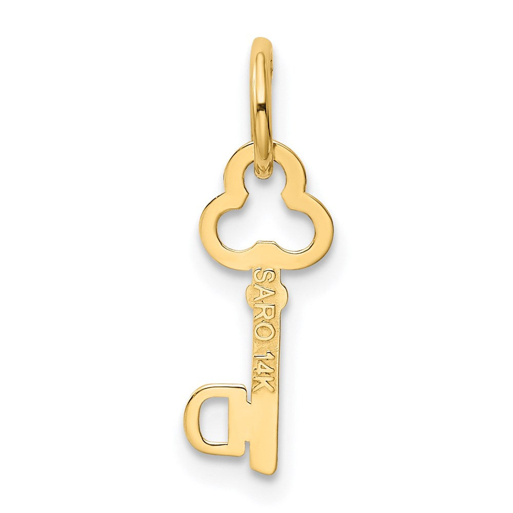 14K Gelbgold Key Buchstabe D Initiale Charm