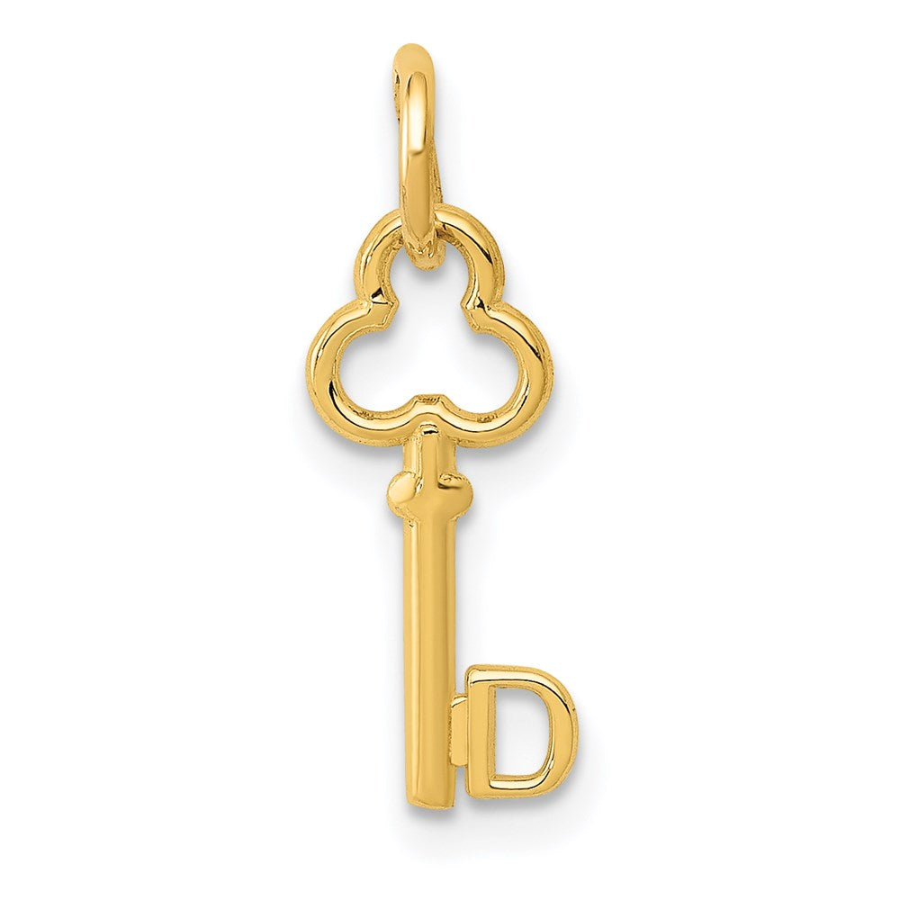 14K Gelbgold Key Buchstabe D Initiale Charm