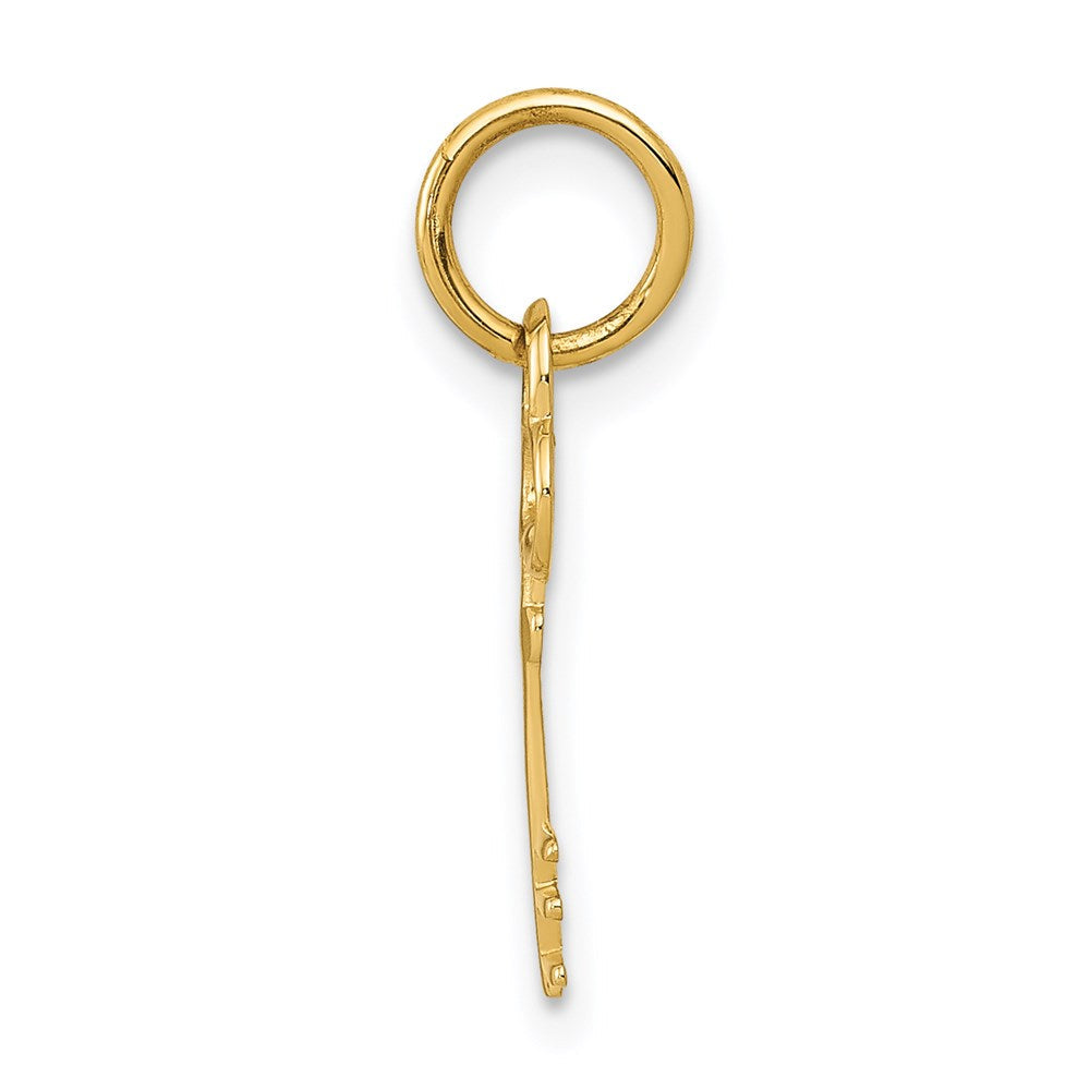 14K Gelbgold Key Buchstabe E Initiale Charm