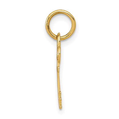 14K Gelbgold Key Buchstabe E Initiale Charm