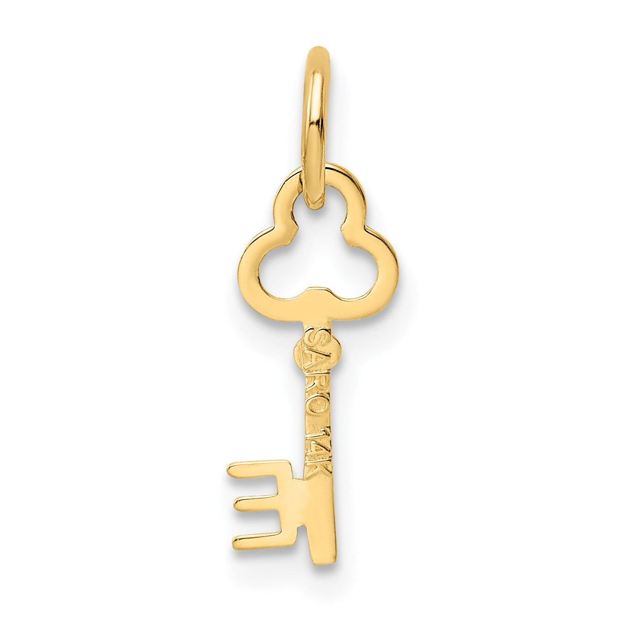 14K Gelbgold Key Buchstabe E Initiale Charm