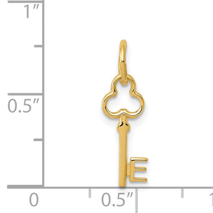 14K Gelbgold Key Buchstabe E Initiale Charm