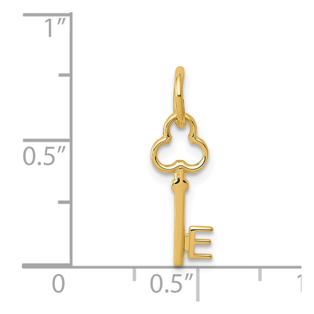 14K Gelbgold Key Buchstabe E Initiale Charm