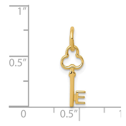 14K Gelbgold Key Buchstabe E Initiale Charm