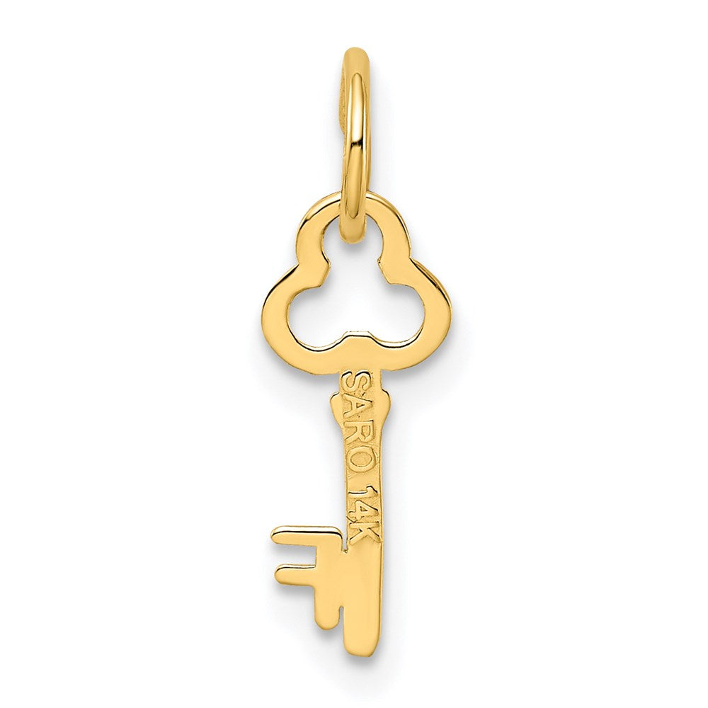 14K Gelbgold Key Buchstabe F Initiale Charm