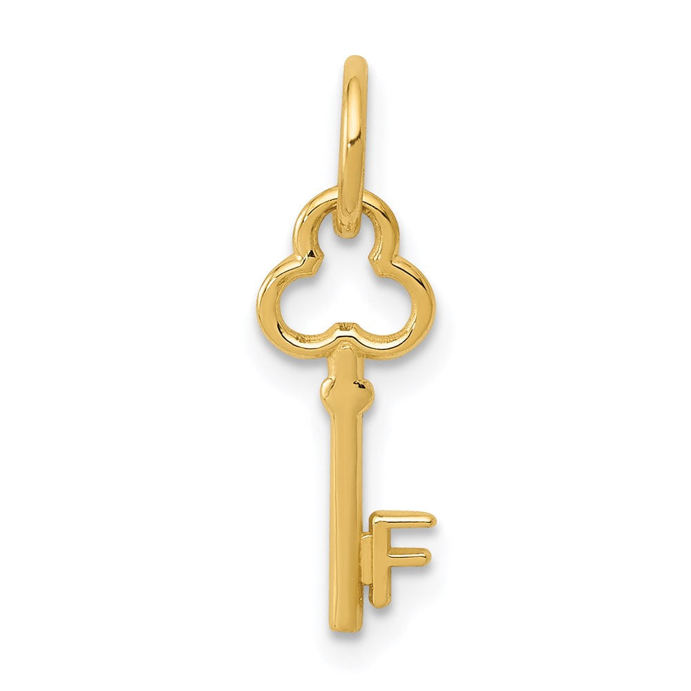 14K Gelbgold Key Buchstabe F Initiale Charm