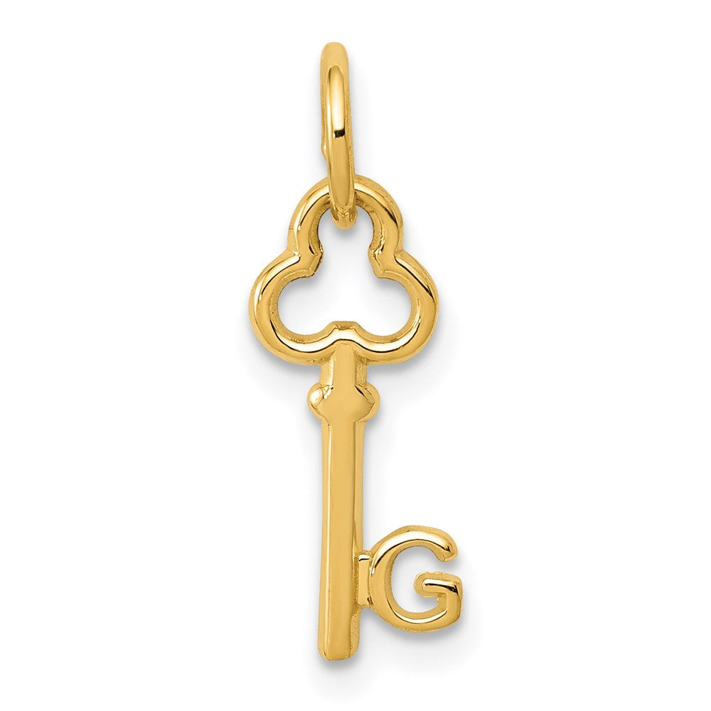 14K Gelbgold Key Buchstabe G Initiale Charm