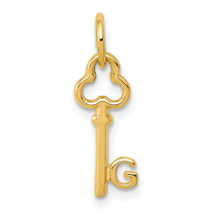 14K Gelbgold Key Buchstabe G Initiale Charm