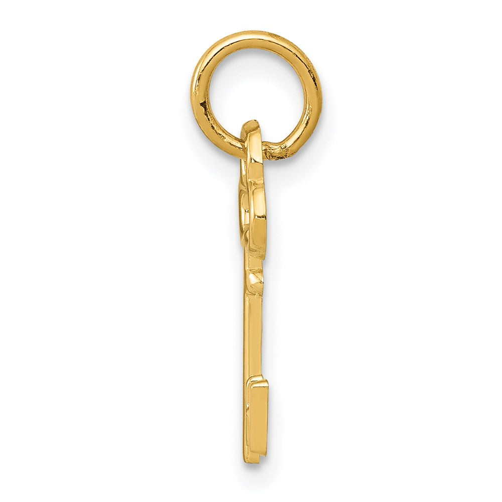 14K Gelbgold Key Buchstabe H Initiale Charm