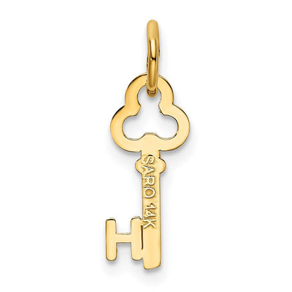 14K Gelbgold Key Buchstabe H Initiale Charm