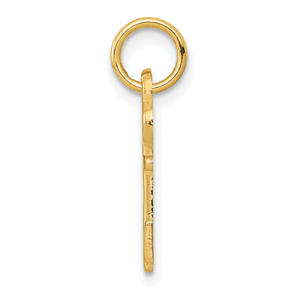 14K Gelbgold Key Buchstabe I Initiale Charm