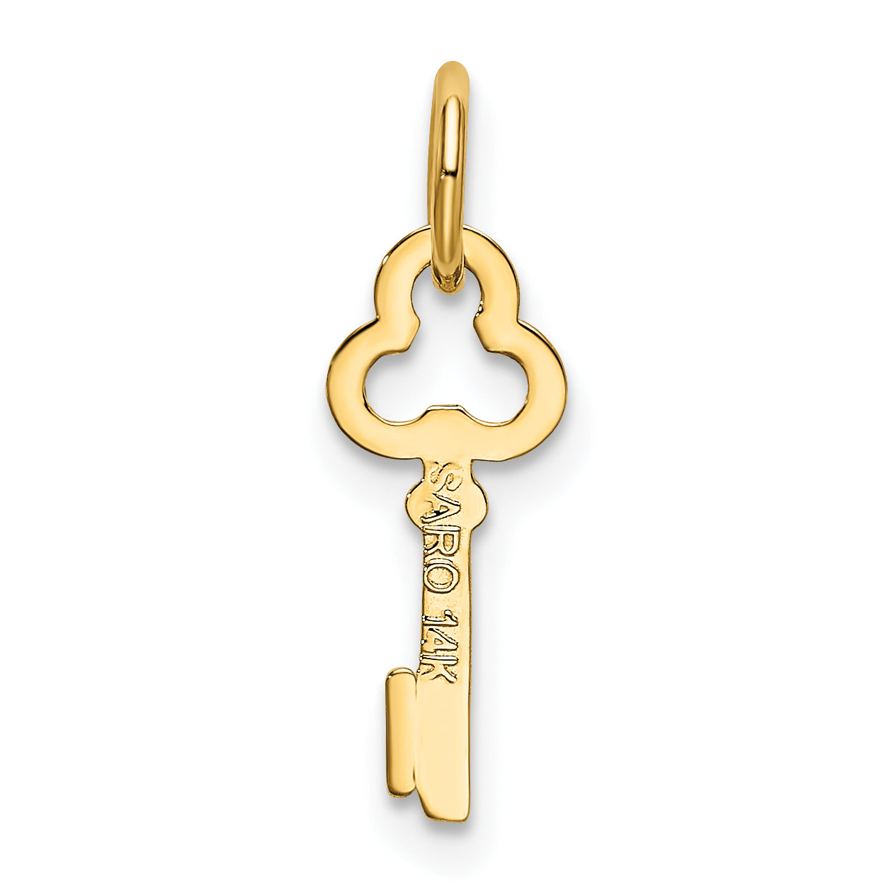 14K Gelbgold Key Buchstabe I Initiale Charm