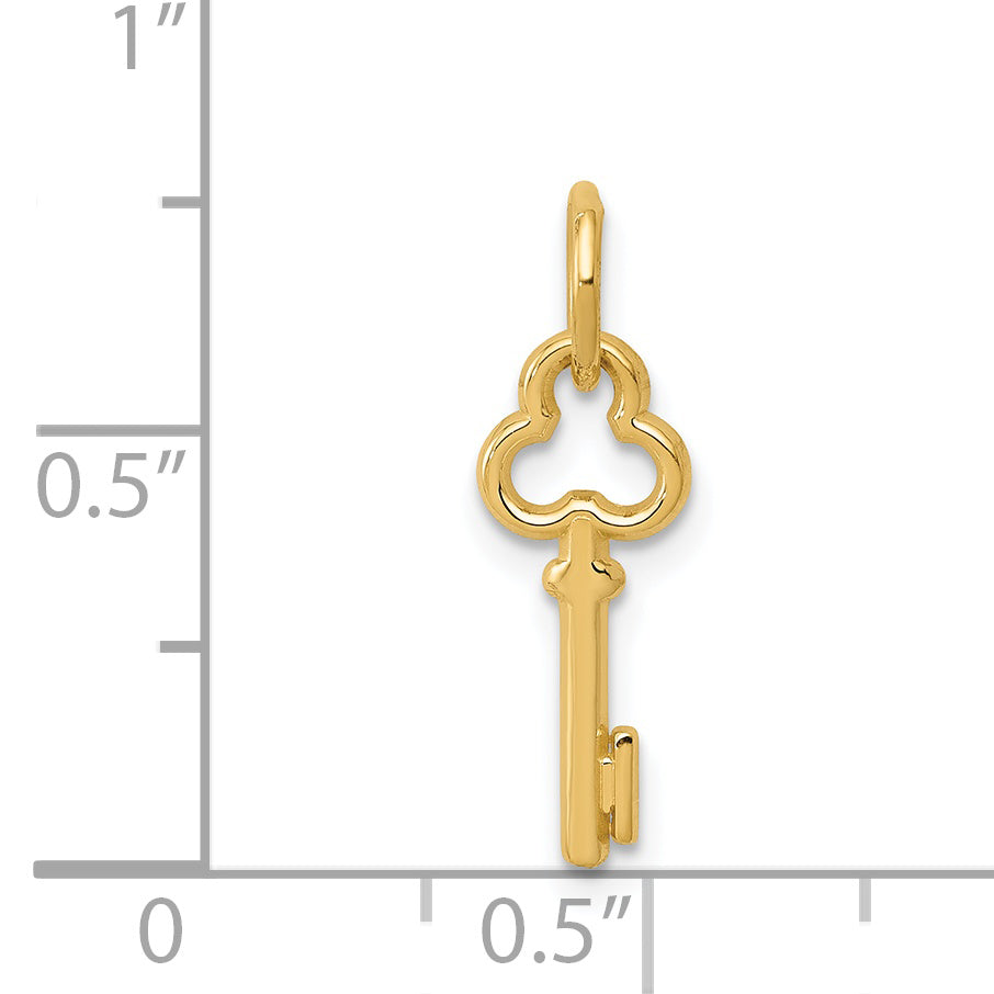 14K Gelbgold Key Buchstabe I Initiale Charm
