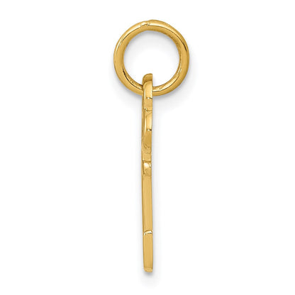14K Gelbgold Key Buchstabe J Initiale Charm