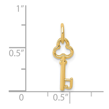 14K Gelbgold Key Buchstabe J Initiale Charm