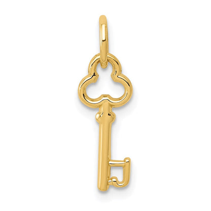14K Gelbgold Key Buchstabe J Initiale Charm