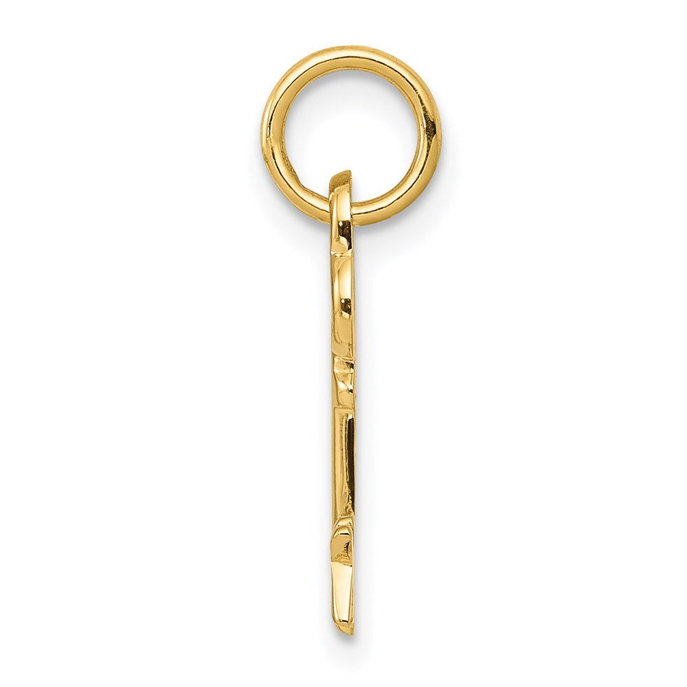 14K Gelbgold Key Buchstabe K Initiale Charm