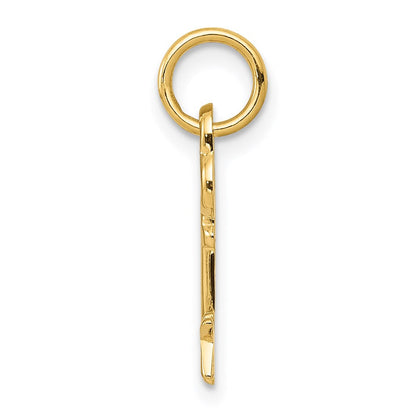 14K Gelbgold Key Buchstabe K Initiale Charm