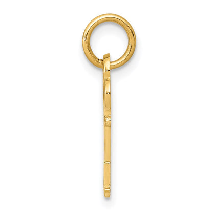 14K Gelbgold Key Buchstabe L Initiale Charm