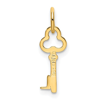 14K Gelbgold Key Buchstabe L Initiale Charm