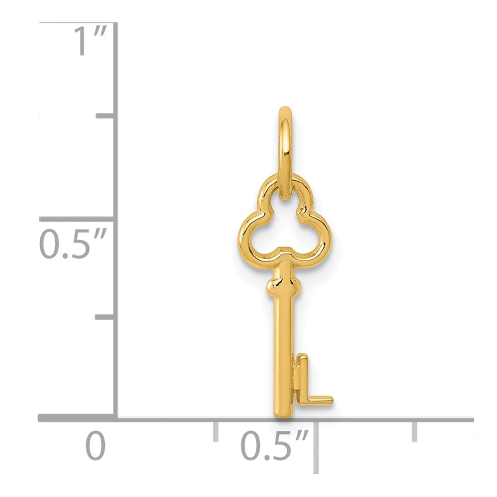 14K Gelbgold Key Buchstabe L Initiale Charm