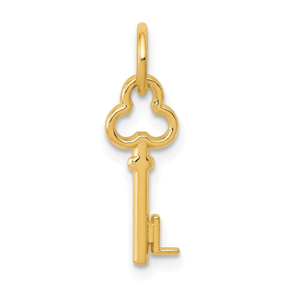 14K Gelbgold Key Buchstabe L Initiale Charm
