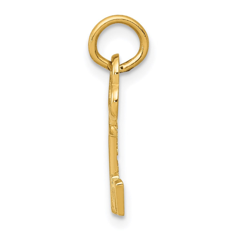 14K Gelbgold Key Buchstabe M Initiale Charm