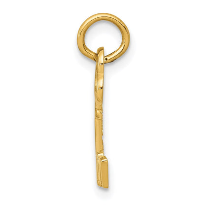 14K Gelbgold Key Buchstabe M Initiale Charm
