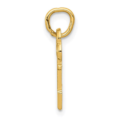 14K Gelbgold Key Buchstabe N Initiale Charm