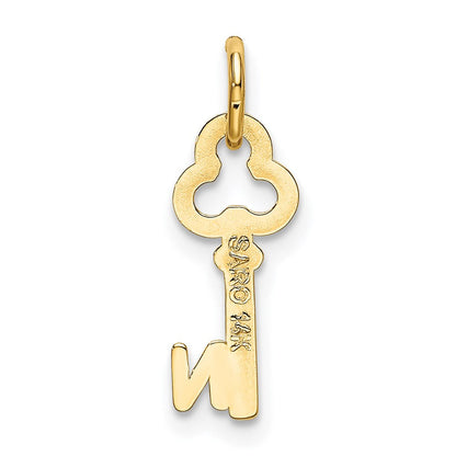 14K Gelbgold Key Buchstabe N Initiale Charm