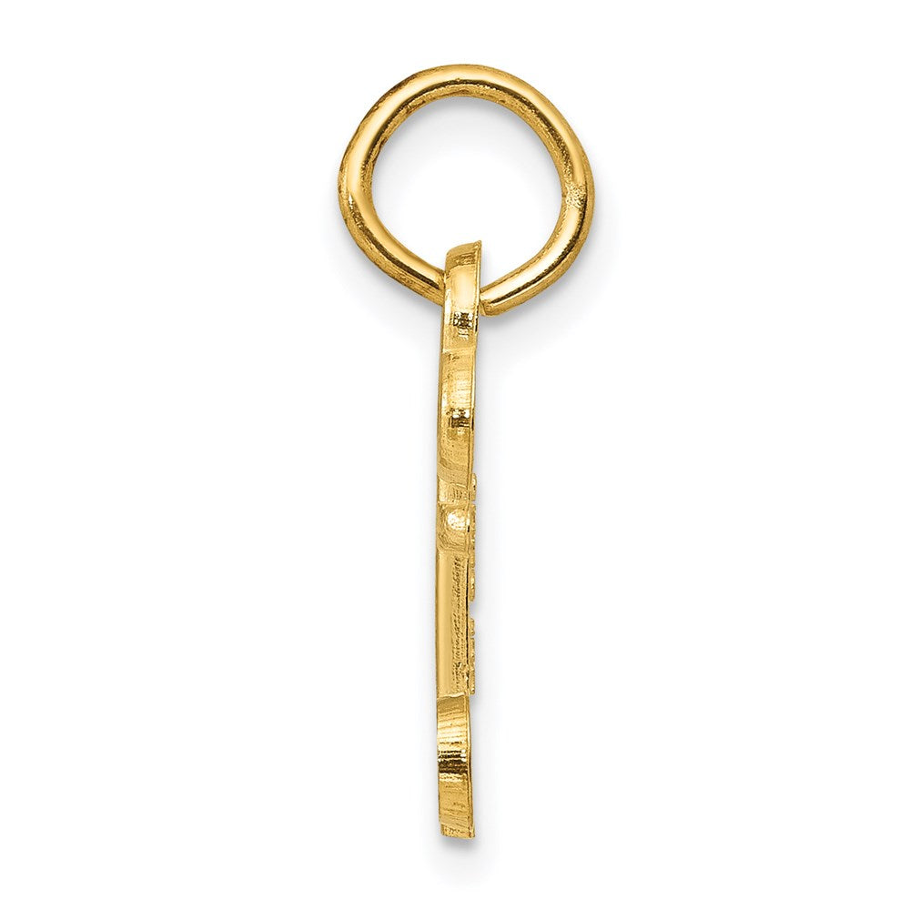 14K Gelbgold Key Buchstabe O Initiale Charm