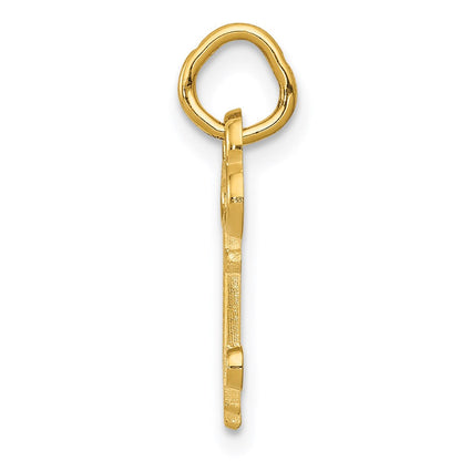 14K Gelbgold Key Buchstabe P Initiale Charm