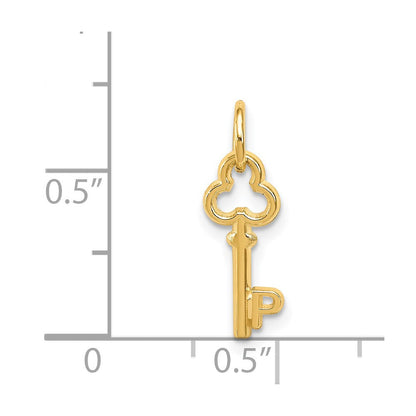 14K Gelbgold Key Buchstabe P Initiale Charm