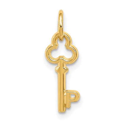 14K Gelbgold Key Buchstabe P Initiale Charm