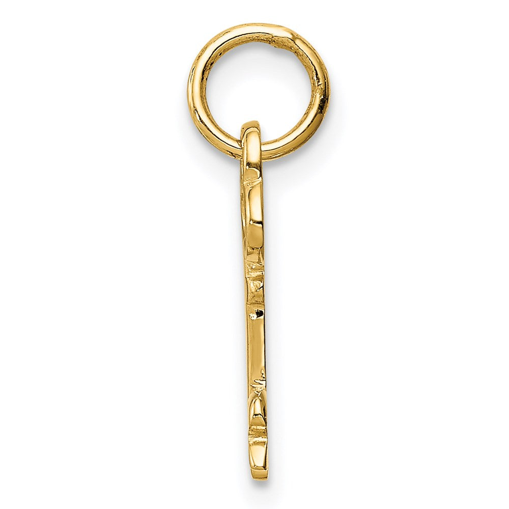 14K Gelbgold Key Buchstabe R Initiale Charm