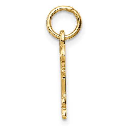 14K Gelbgold Key Buchstabe R Initiale Charm